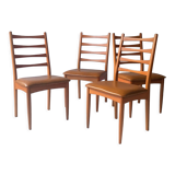 Set 4 Mid century 1970’s  high back dining chairs by Schreiber