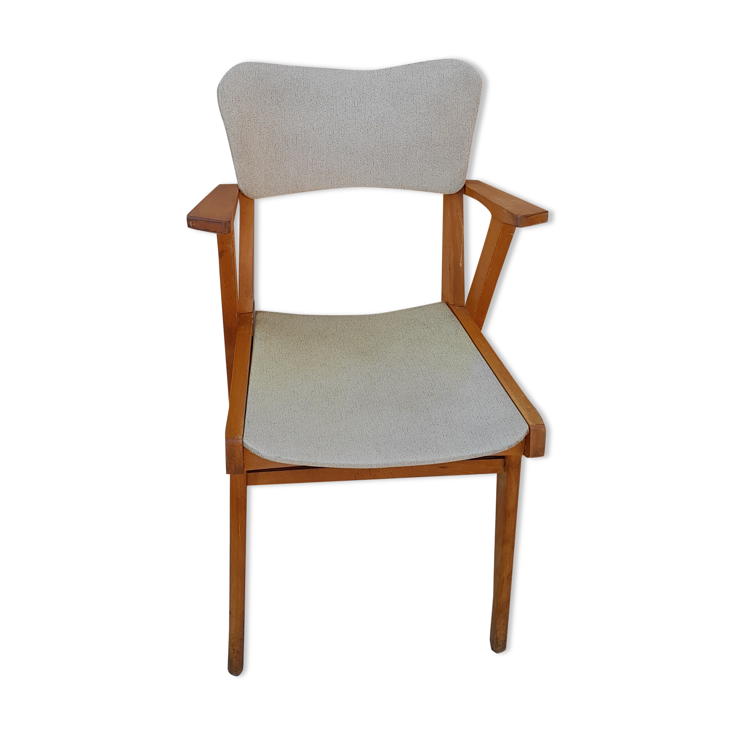 Vintage yellow club armchair year 50 60