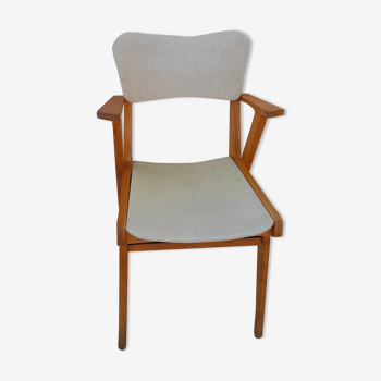 Fauteuil jaune vintage année 50 60