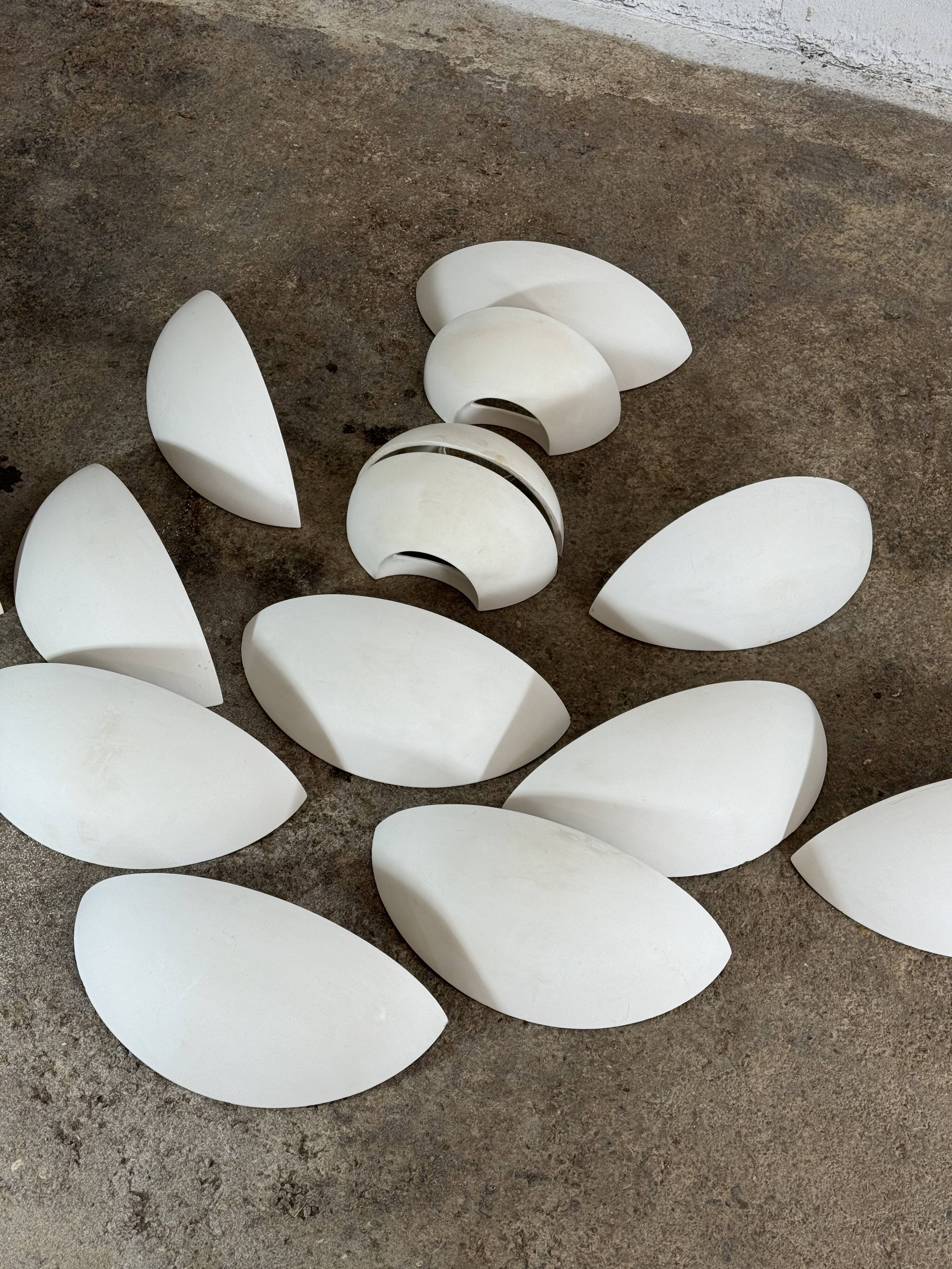 Set of 14 SEDAP plaster wall lights