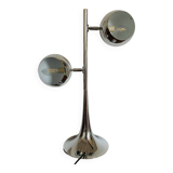 Chrome Eyeball lamp with 2 lights - tulip base