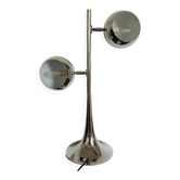 Lampe Eyeball chromée 2 feux - pied tulipe