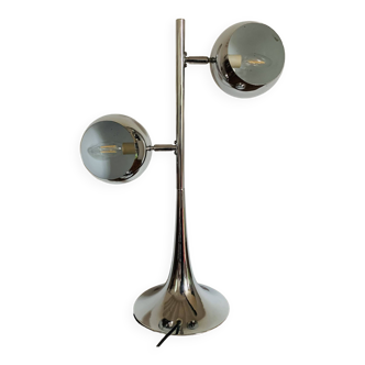 Eyeball chrome lamp 2 lights - tulip base