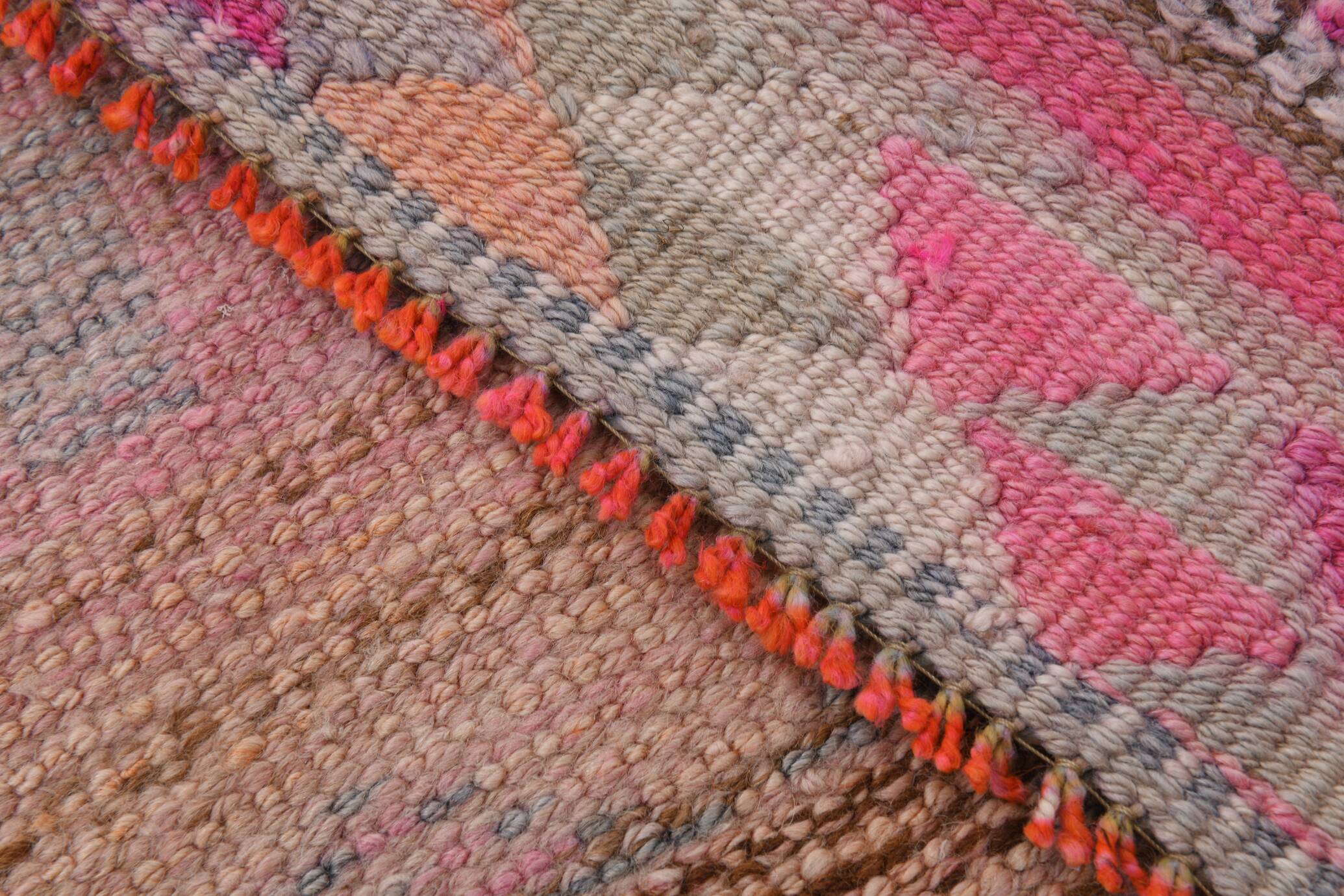 3x12 Pink Persian Vintage Runner Rug, 92x355Cm SK 18193