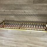 Coat rack with scoubidou shelf