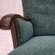 1950s, Danish armchair, original green/beige furniture wool, beech wood.