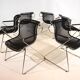 Set of 6 Castelli Penelope dining/conference chairs by Charles Pollock