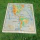 Map of the American continent Vidal-Lablache (1950s)