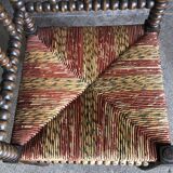 Turned wood corner chair