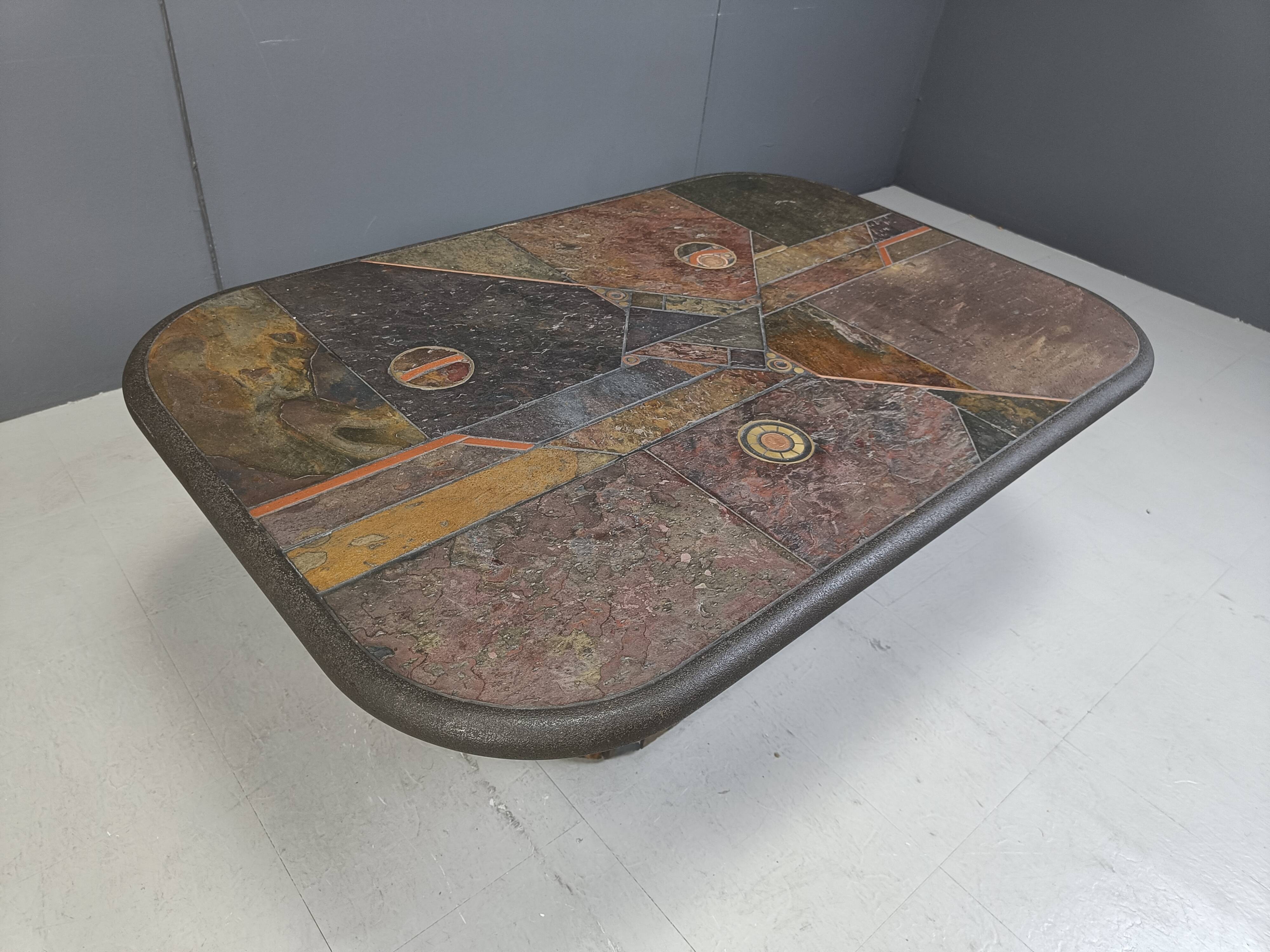 Table basse attribuée à Paul Kingma, années 1980