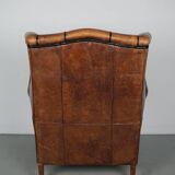Vintage Dutch Cognac Colored Leather Club Chair