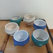 6 antique soup bowls
