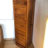 Oak 1950 curtain storage cabinet