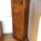Oak 1950 curtain storage cabinet