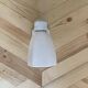 Swan neck wall lamp in porcelain ceramic and tulip in white opaline glass
