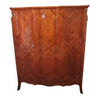 Louis XV style marquetry cabinet