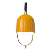 Suspension vintage Space Age jaune, lampe pendante Mid-Century Modern