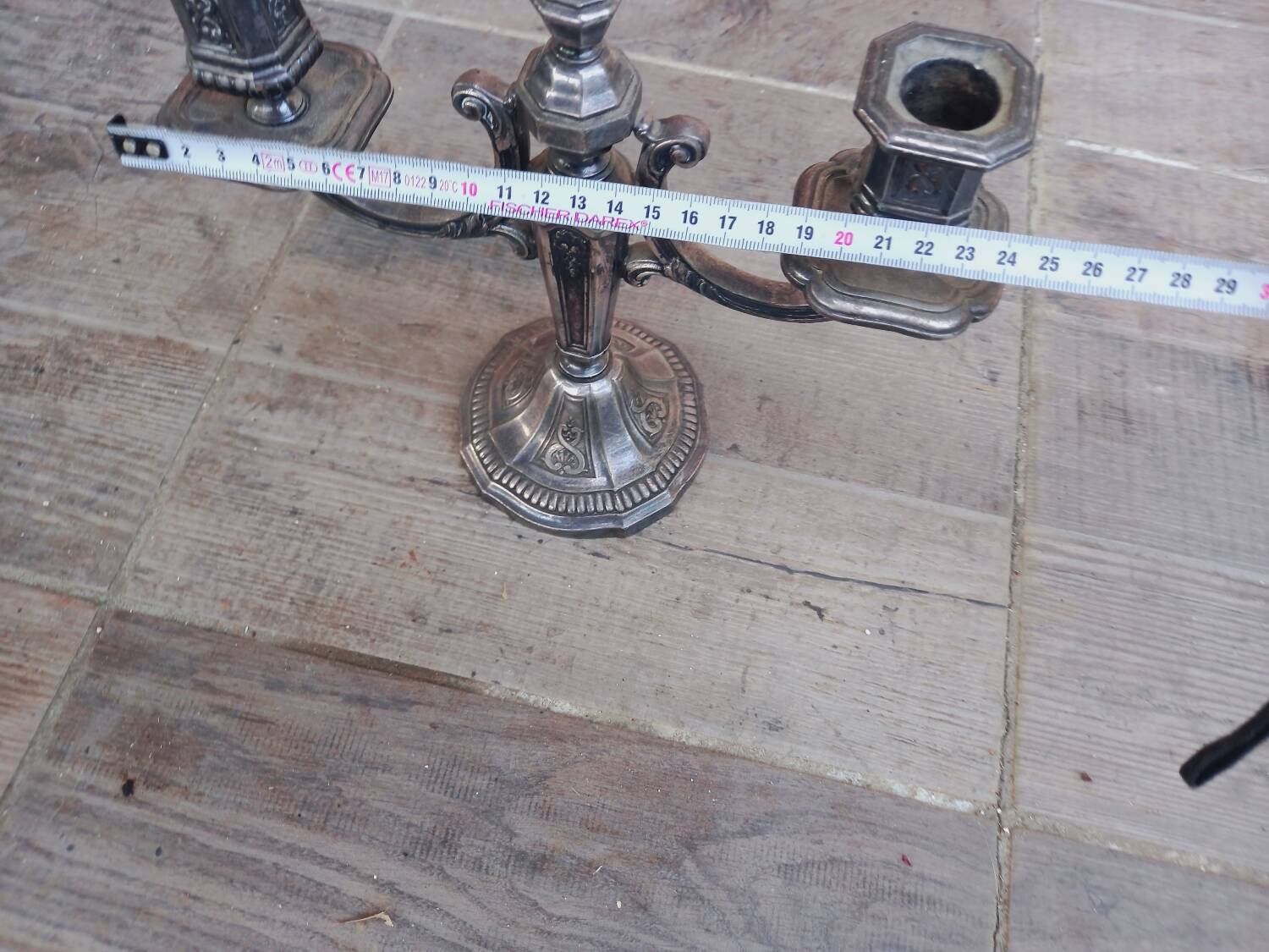 Silver-plated metal chandelier, 1925