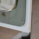 Double-sided psyche mirror white/smoked 1970s