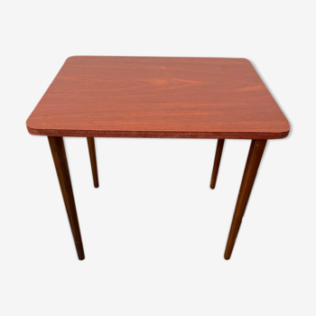 Side coffee table end of sofa fifth wheel vintage 1970 40x30cm