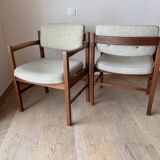 Set of 2 Jens Risom armchairs