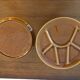 6 plates with Vintage fondue in earthenware of Saint Amand model Cognac