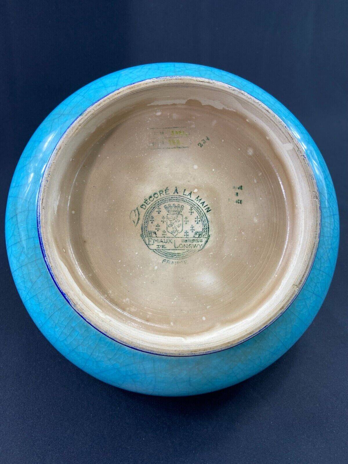 Longwy earthenware hollow salad bowl