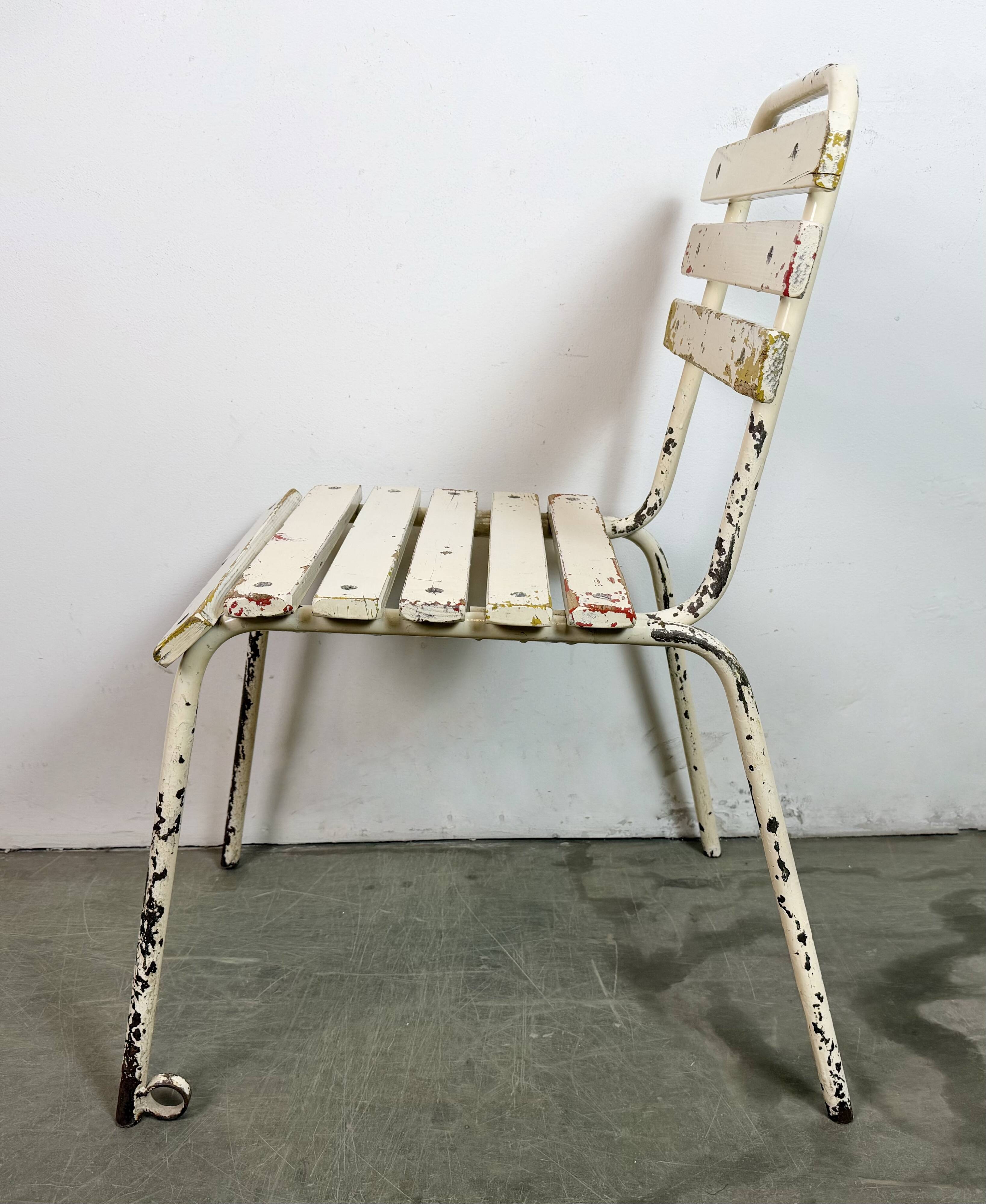 Vintage Beige Industrial Chair, 1960s