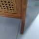 Side table, wooden magazine rack with caning.
