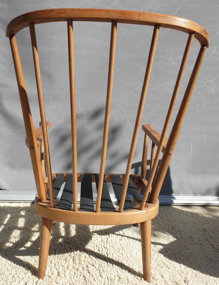 Paire fauteuils éventail esprit scandinave Baumann