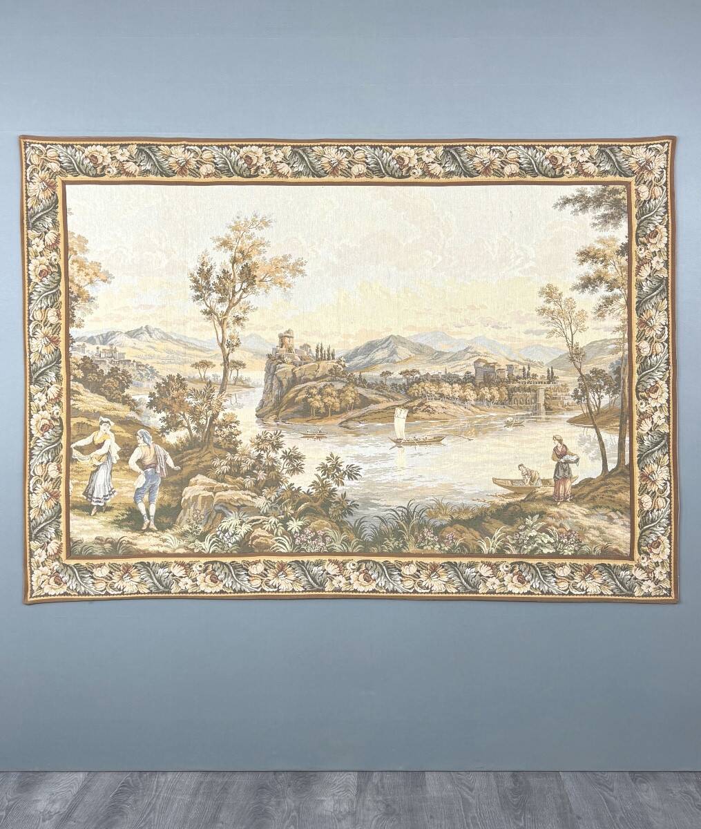 Large Gobelin-style wall tapestry, 20th century