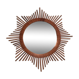 Rattan sun mirror 55cm, 60's