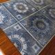 Danish rosewood and blue ceramic tile coffee table, Denmark 1960s