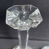 Pair of crystal candle holders - Cristallerie Nachtmann