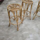 4 vintage rattan stools