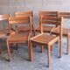 Suite de 6 chaises vintage en bois