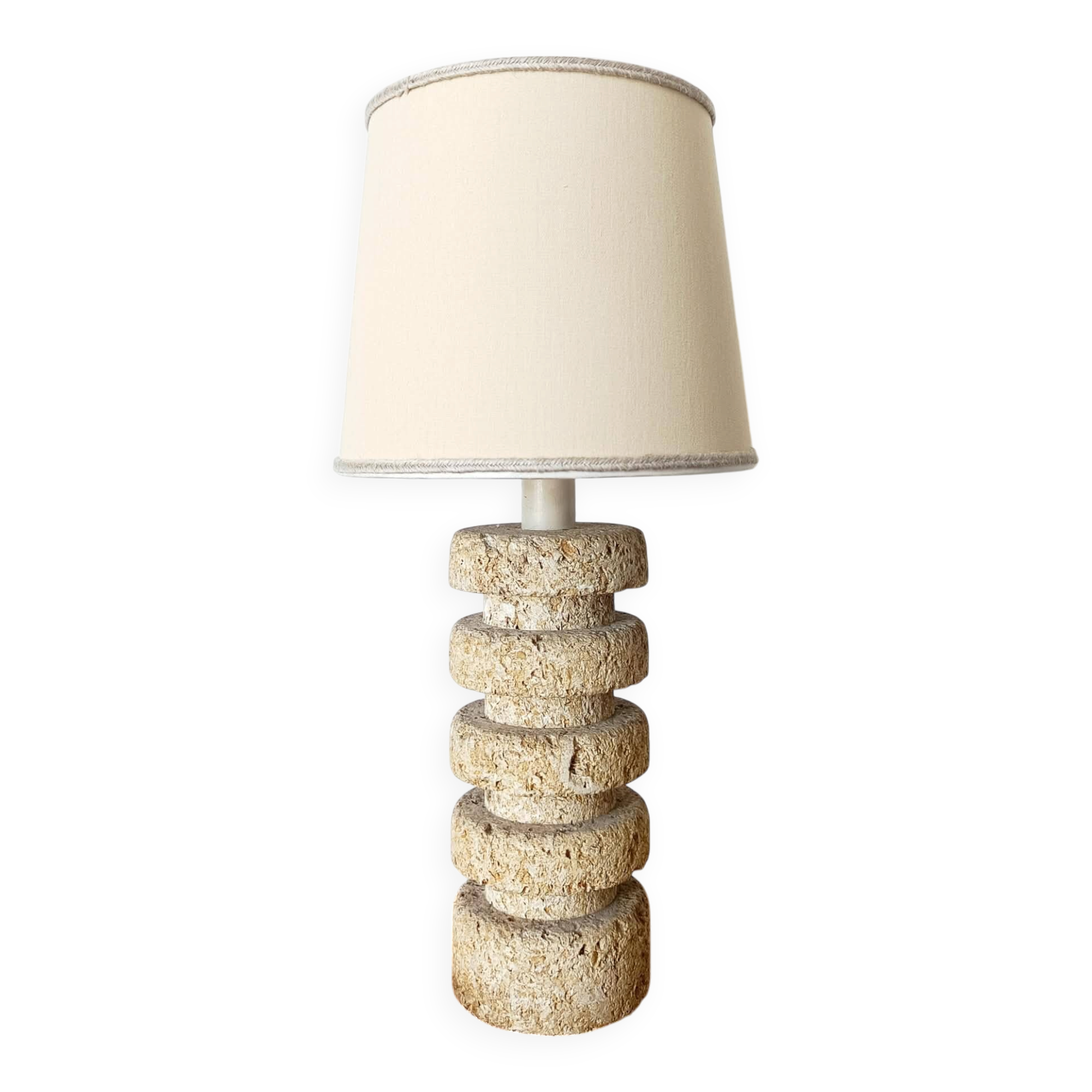 Lampe en pierre brutaliste style Tormos, vers 1970