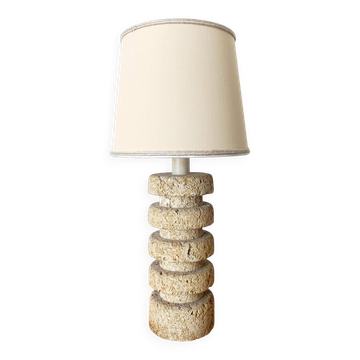 Lampe en pierre brutaliste style Tormos, vers 1970