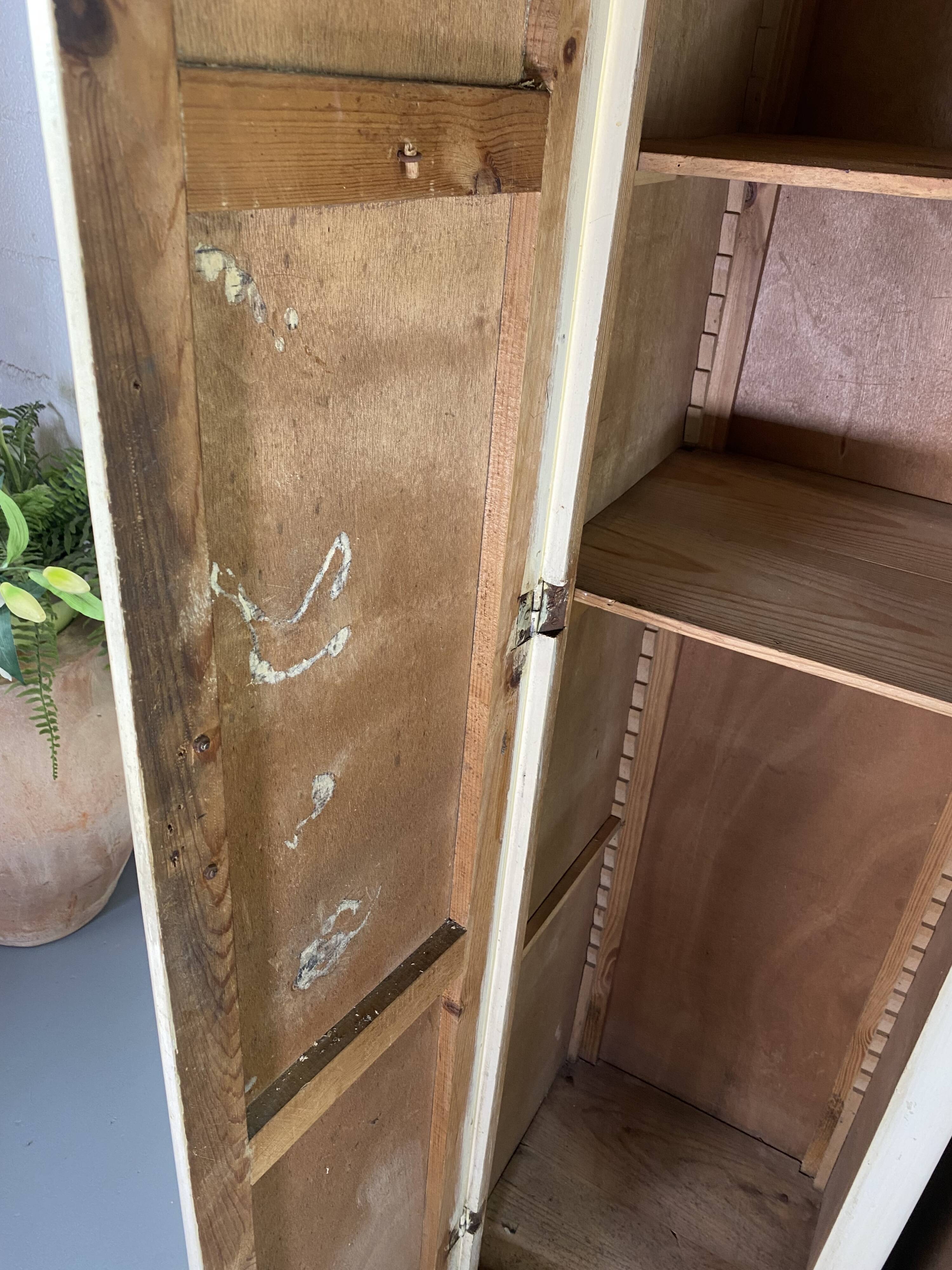 Pair of vintage white cabinets