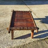 Coffee table in metal and copper wood