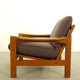 Fauteuil scandinave vintage en teck 1960s