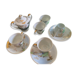 Tasses et sucrière S.L porcelaine de Limoge