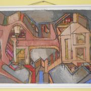 Tableau "composition abstraite" de jean besnard