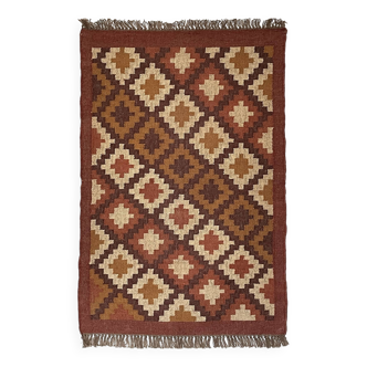 Tapis Kilim en jute et laine tissé à la main, décoration d'intérieur, salon, cadeau, décoration murale, tapis