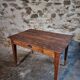 French antique table with drawer – Around 1920 – Pine top and legs.