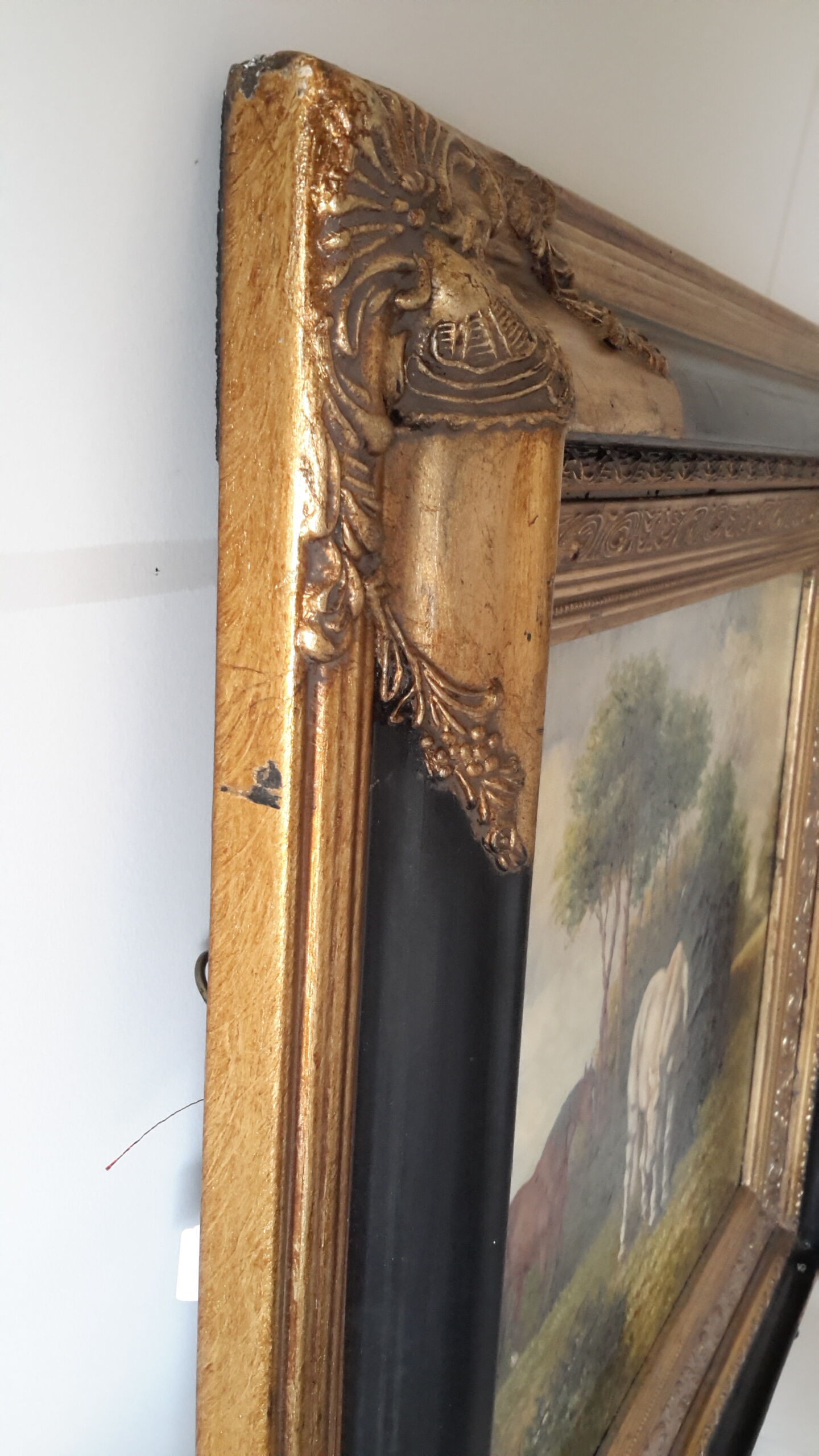 Oil on wood panel fine 19th.