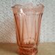 Vintage rosaline pink glass vase
