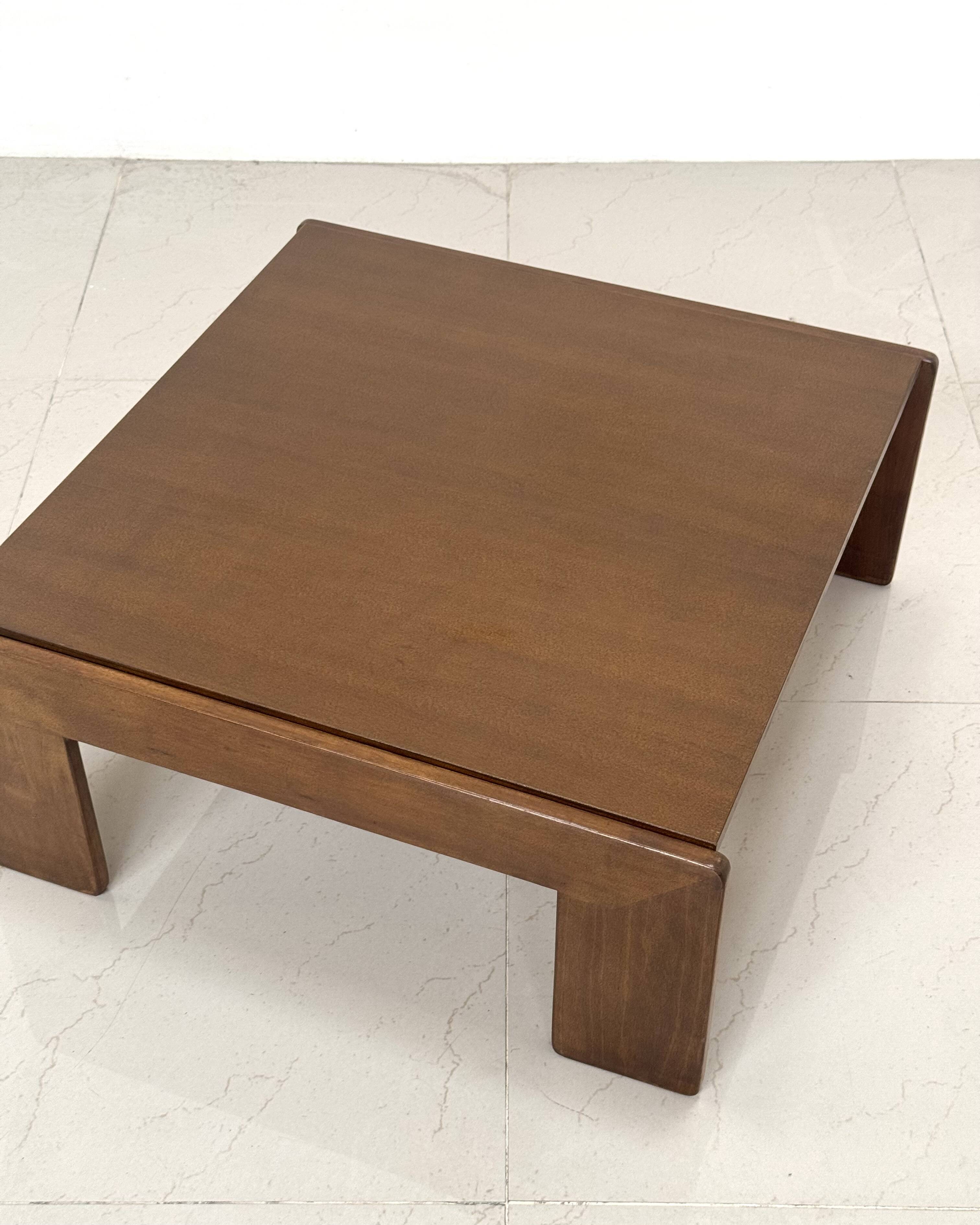 "Bastiano" wooden coffee table by Tobia & Afra Scarpa for Gavina 60's
