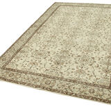 Hand-knotted one-of-a-kind turkish beige rug 172 cm x 263 cm