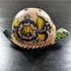 Painted stoneware snail